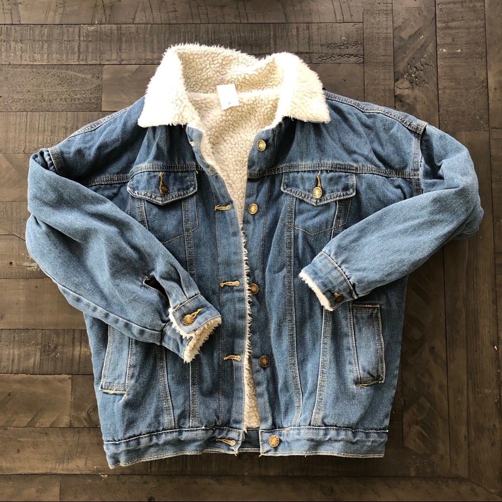 Oversized soft denim jacket